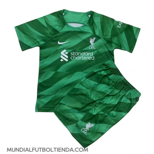 Camiseta Liverpool Portero Tercera Equipación Replica 2023-24 para niños mangas cortas (+ Pantalones cortos)